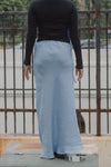 BASERANGE Linen Skirt Portugal BAS-SKDY-SL-SP25-TRUSS BLUE SKDY-SL-000